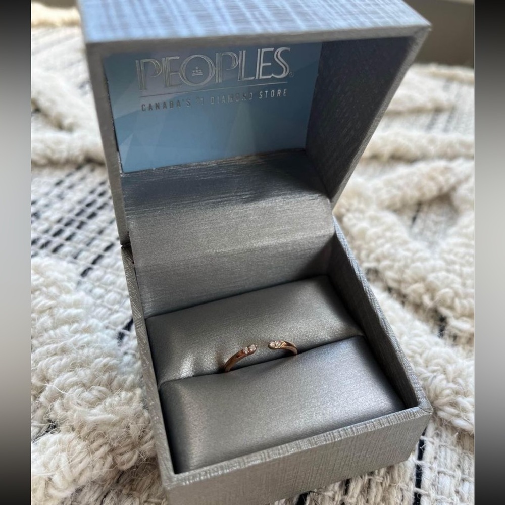 “Wedding Ring” stackable ring 0.25 Carat TW of Diamonds in 10k Rose Gold